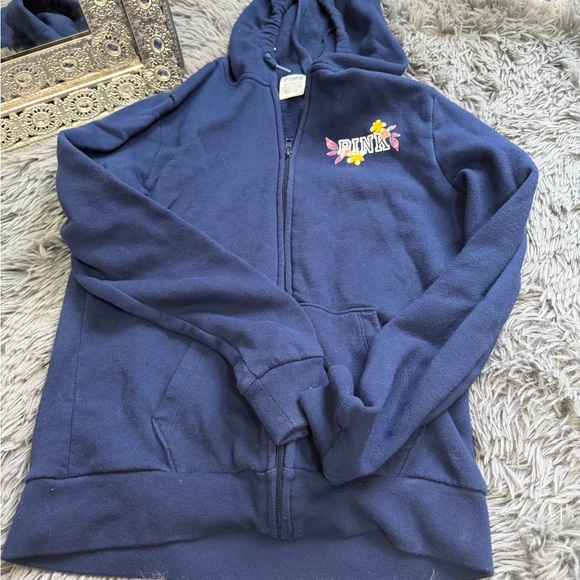 ⭐️PINK Victoria's Secret Blue Sweatpants & Hoodie Set - Picture 2 of 5